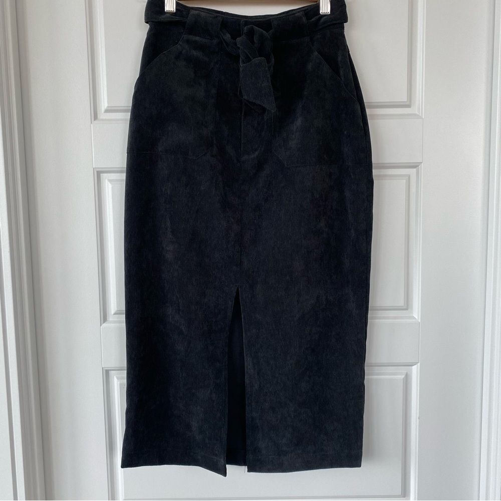 THE FIFTH LABEL | Corduroy Paper-bag Midi Skirt